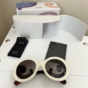 Prada Baroque White Sunglasses